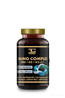 IMUNO COMPLEX | vitamín D3 + K2 MK-7 + zinek | podpora imunity, kostí & vitality | 60 kapslí | 16 g